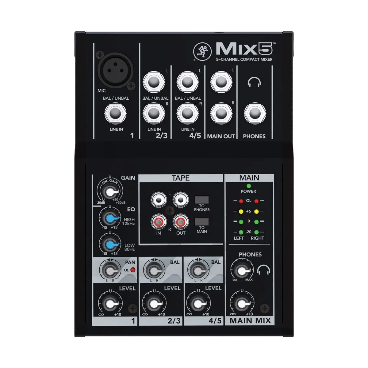 Mackie Mix5 มิกเซอร์ 5 ช่อง Compact Analog Mixer สำหรับสตูดิโอ พอดแคสต์ และงานแสดงสด Mackie Mix5 มิกเซอร์ 5 ช่อง Compact Analog Mixer สำหรับสตูดิโอ พอดแคสต์ และงานแสดงสด