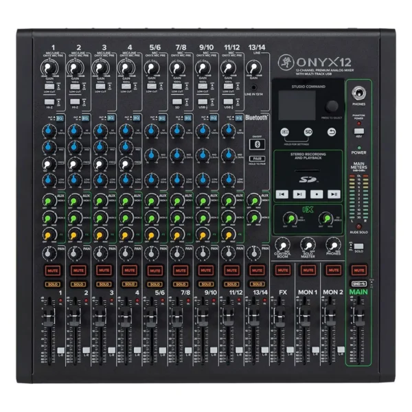 Mackie Onyx12 มิกเซอร์ 12 ช่อง Analog Mixer พร้อม Usb Recording สำหรับสตูดิโอ ไลฟ์สตรีม และ Podcast