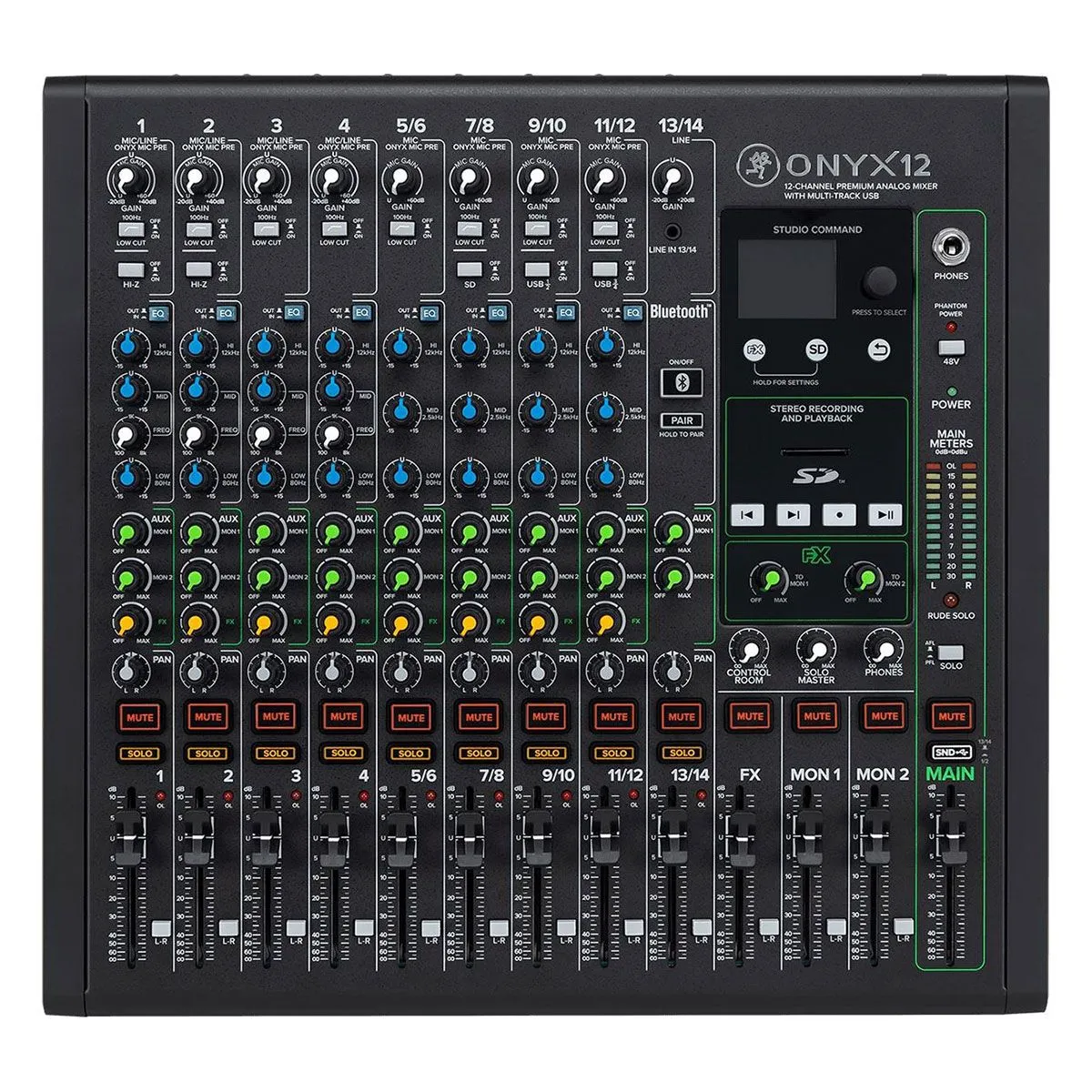 Mackie Onyx12 มิกเซอร์ 12 ช่อง Analog Mixer พร้อม Usb Recording สำหรับสตูดิโอ ไลฟ์สตรีม และ Podcast Mackie Onyx12 มิกเซอร์ 12 ช่อง Analog Mixer พร้อม Usb Recording สำหรับสตูดิโอ ไลฟ์สตรีม และ Podcast