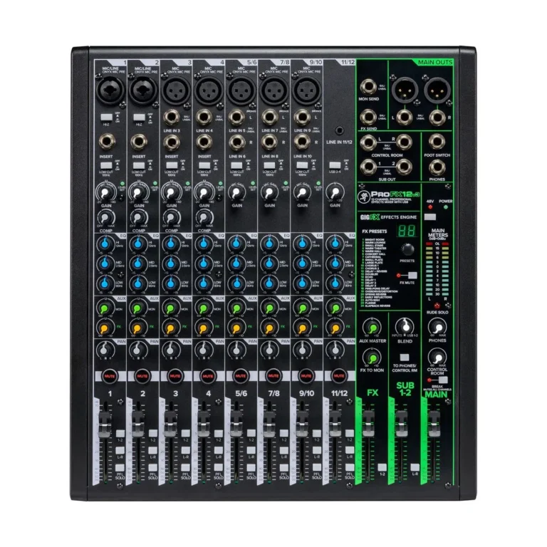 Mackie Profx12v3 มิกเซอร์ 12 ช่อง Professional Effects Mixer พร้อม Usb Recording สำหรับสตูดิโอ ไลฟ์สตรีม และงานแสดงสด