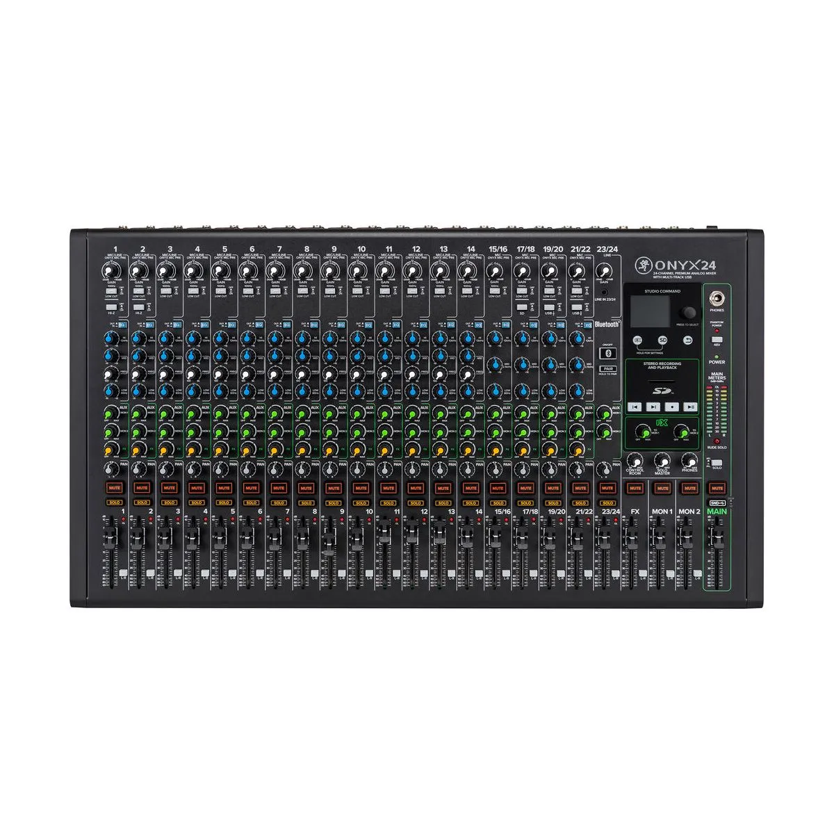Mackie Onyx24 มิกเซอร์ 24 ช่อง Analog Mixer พร้อม Usb Multitrack Recording สำหรับสตูดิโอ ไลฟ์สตรีม และงานแสดงสด Mackie Onyx24 มิกเซอร์ 24 ช่อง Analog Mixer พร้อม Usb Multitrack Recording สำหรับสตูดิโอ ไลฟ์สตรีม และงานแสดงสด