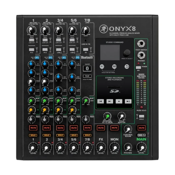 Mackie Onyx8 มิกเซอร์ 8 ช่อง Analog Mixer พร้อม Usb Recording สำหรับสตูดิโอและไลฟ์สตรีม