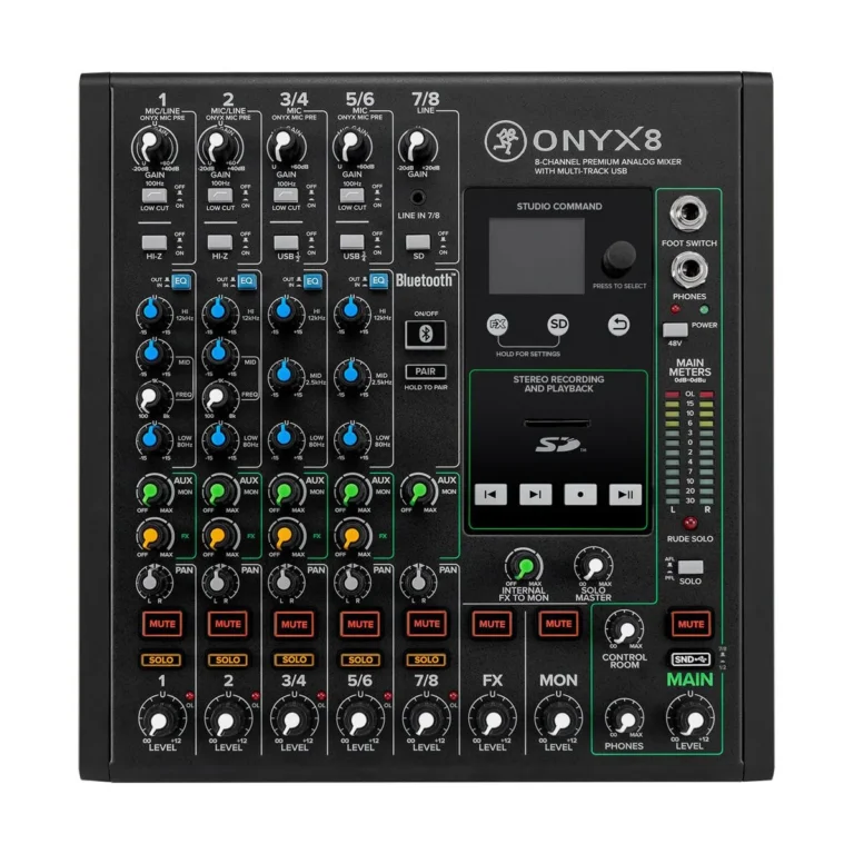 Mackie Onyx8 มิกเซอร์ 8 ช่อง Analog Mixer พร้อม Usb Recording สำหรับสตูดิโอและไลฟ์สตรีม