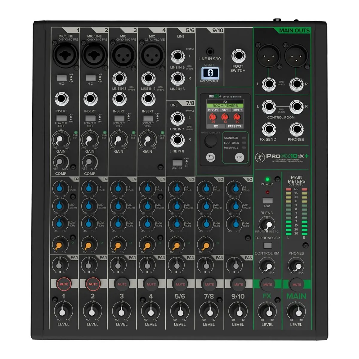 Mackie Profx10v3+ มิกเซอร์ 10 ช่อง Analog Mixer พร้อมเอฟเฟกต์ Gigfx+ และ Usb-C Recording สำหรับสตูดิโอ ไลฟ์สตรีม และพอดแคสต์ Mackie Profx10v3+ มิกเซอร์ 10 ช่อง Analog Mixer พร้อมเอฟเฟกต์ Gigfx+ และ Usb-C Recording สำหรับสตูดิโอ ไลฟ์สตรีม และพอดแคสต์