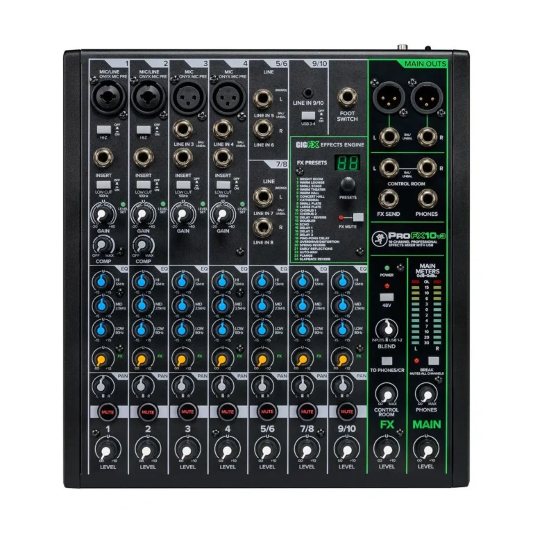 Mackie Profx10v3 มิกเซอร์ 10 ช่อง Professional Effects Mixer พร้อม Usb Recording สำหรับสตูดิโอ ไลฟ์สตรีม และงานแสดงสด