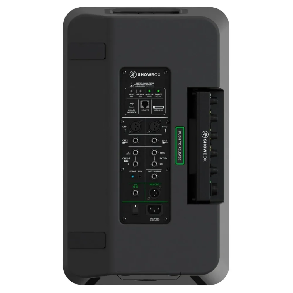 Mackie Showbox Battery Powered All-In-One Speaker 8 นิ้ว พร้อมมิกเซอร์และ Bluetooth Mackie Showbox Battery Powered All-In-One Speaker 8 นิ้ว พร้อมมิกเซอร์และ Bluetooth