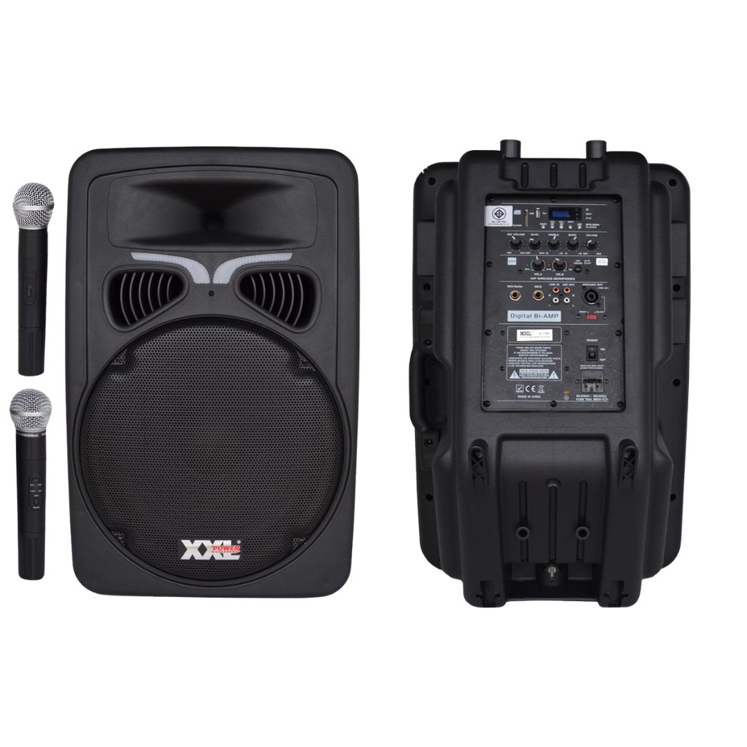 Xxl A-15v ลำโพงเอนกประสงค์ 15 นิ้ว Bluetooth มีล้อลาก พร้อมไมค์ลอย Xxl A-15v ลำโพงเอนกประสงค์ 15 นิ้ว Bluetooth มีล้อลาก พร้อมไมค์ลอย