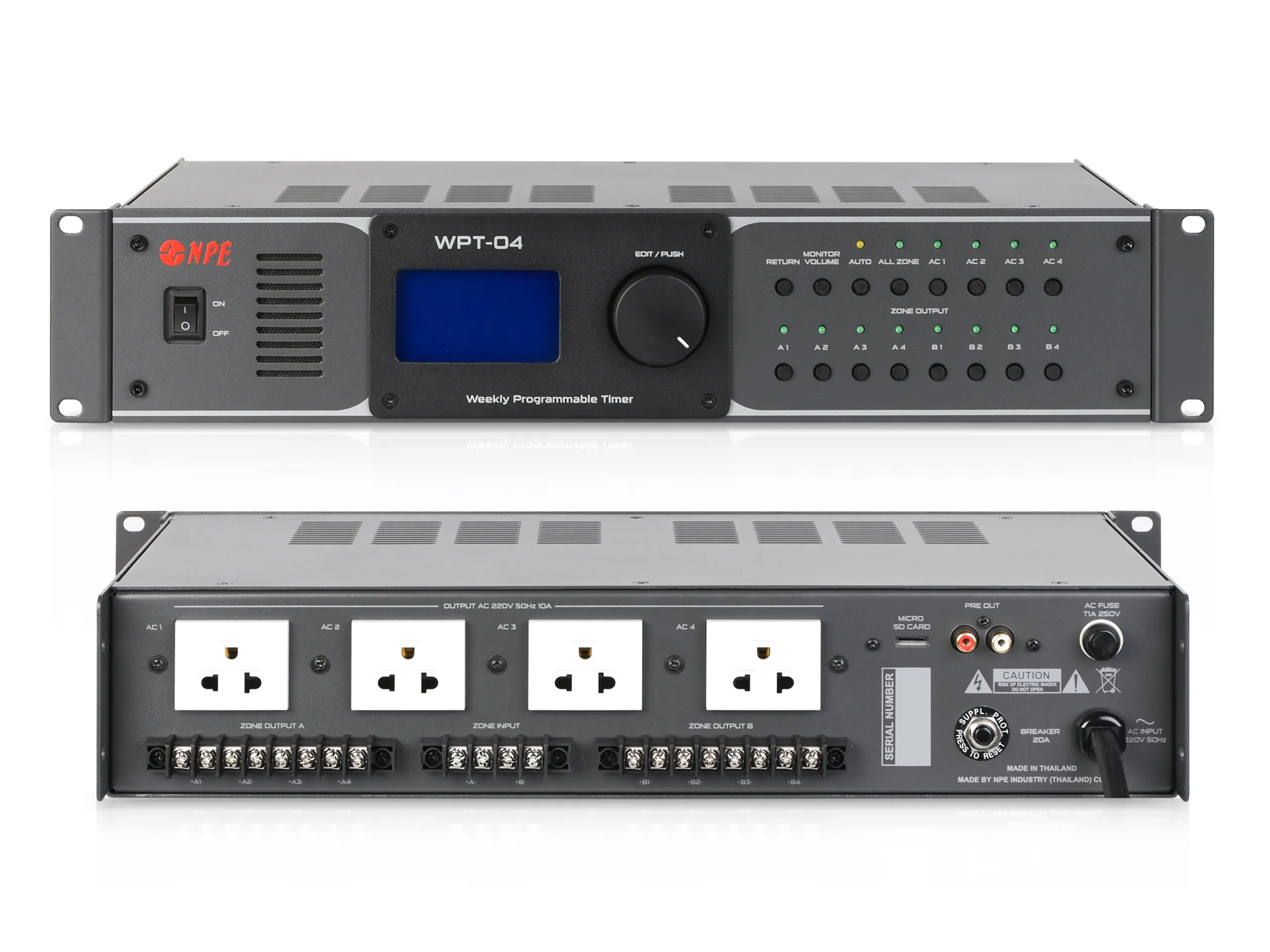 Npe Wpt-04 เครื่องตั้งเวลาอัตโนมัติ Weekly Programmable Timer Npe Wpt-04 เครื่องตั้งเวลาอัตโนมัติ Weekly Programmable Timer