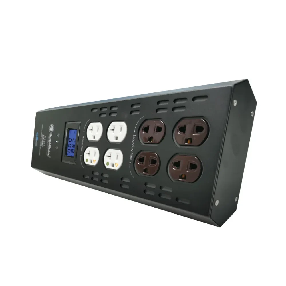 Surgeguard Af-8av เครื่องกรองกระแสไฟฟ้า Dual Core Filter พร้อม Power Meter Surgeguard Af-8av เครื่องกรองกระแสไฟฟ้า Dual Core Filter พร้อม Power Meter