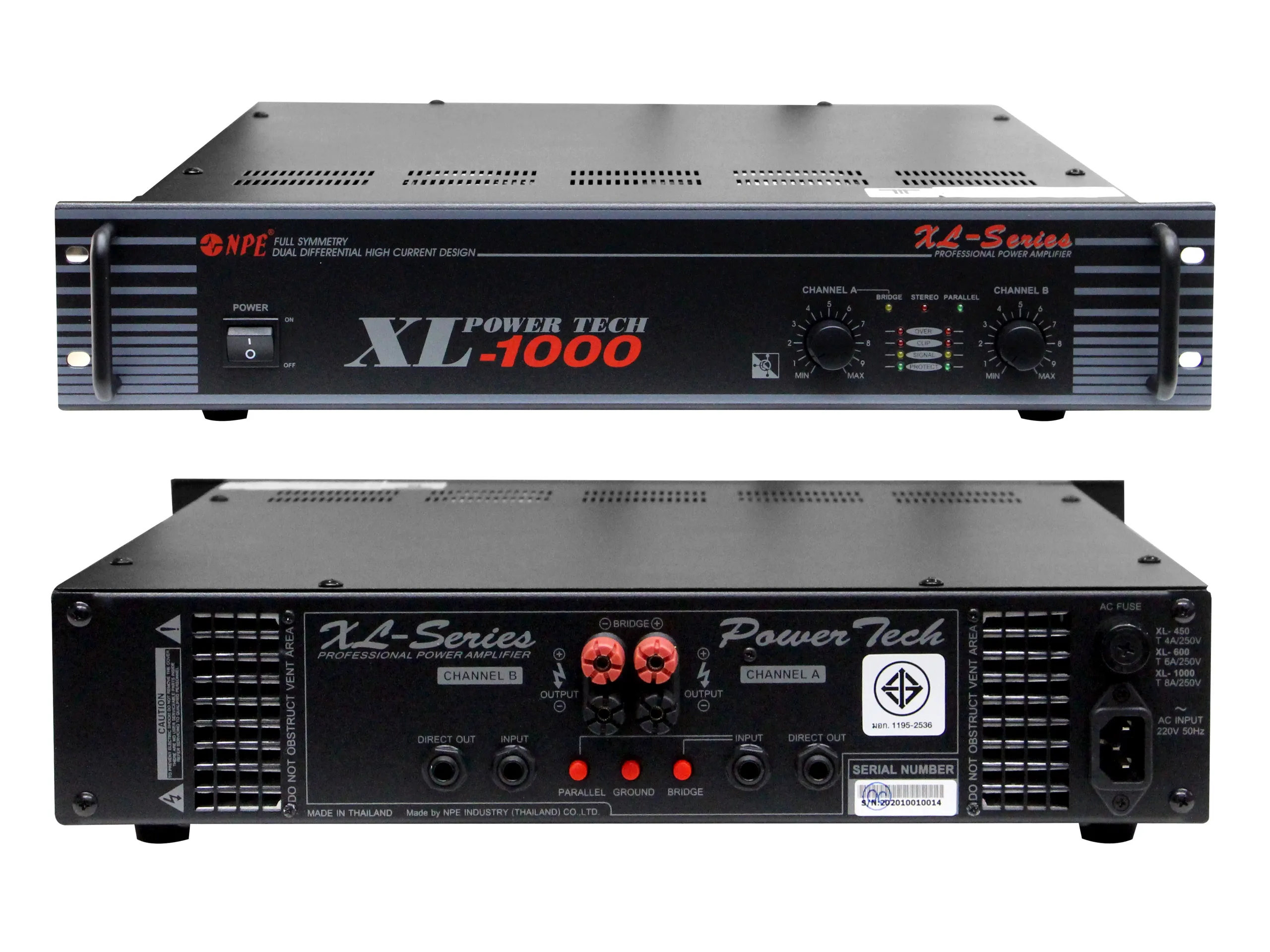 Npe Xl-1000 เพาเวอร์แอมป์ 2x450w Class Ab Stereo Power Amplifier Npe Xl-1000 เพาเวอร์แอมป์ 2x450w Class Ab Stereo Power Amplifier