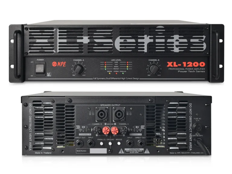 Npe Xl-1200 เพาเวอร์แอมป์ 2x650w Class Ab Stereo Power Amplifier
