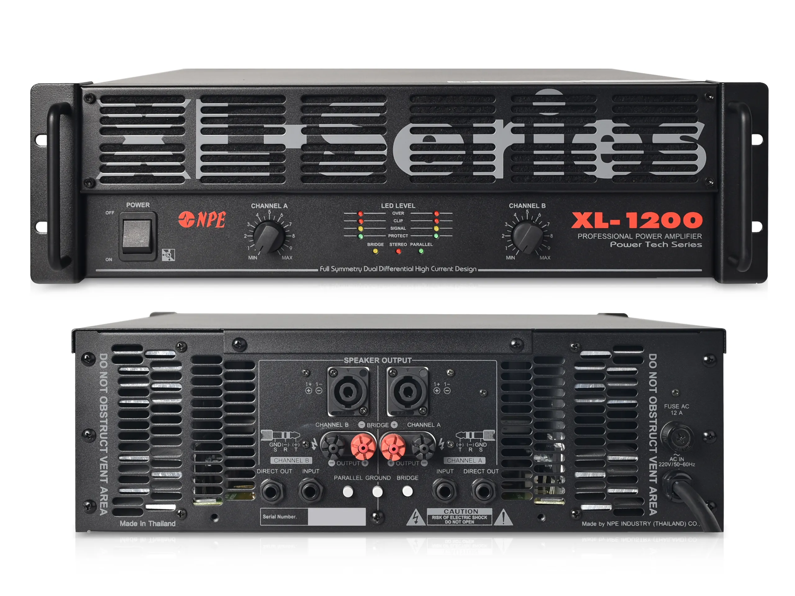 Npe Xl-1200 เพาเวอร์แอมป์ 2x650w Class Ab Stereo Power Amplifier Npe Xl-1200 เพาเวอร์แอมป์ 2x650w Class Ab Stereo Power Amplifier