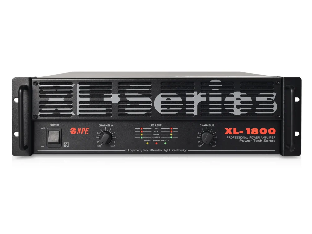 Npe Xl-1800 เพาเวอร์แอมป์ 2x1000w Class Ab Stereo Power Amplifier