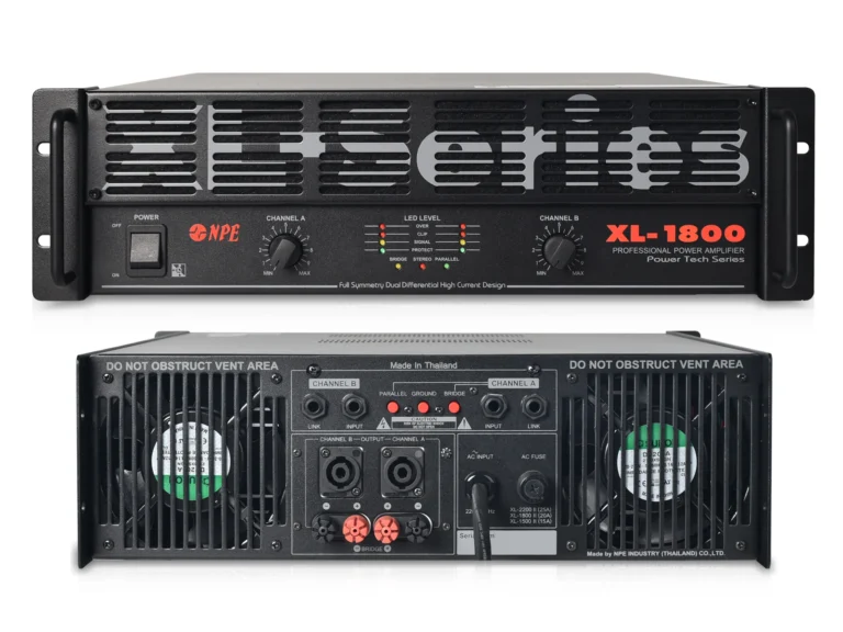 Npe Xl-1800 เพาเวอร์แอมป์ 2x1000w Class Ab Stereo Power Amplifier