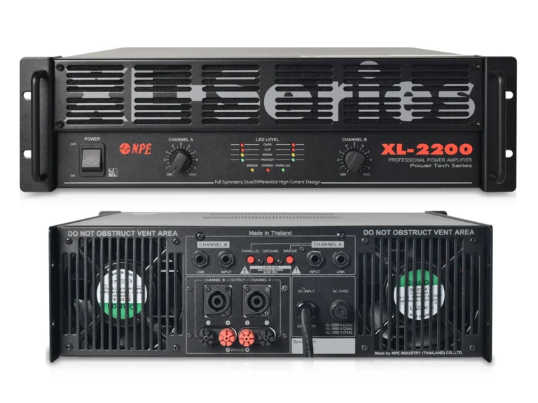 Npe Xl-2200 เพาเวอร์แอมป์ 2x1200w Class Ab Stereo Power Amplifier