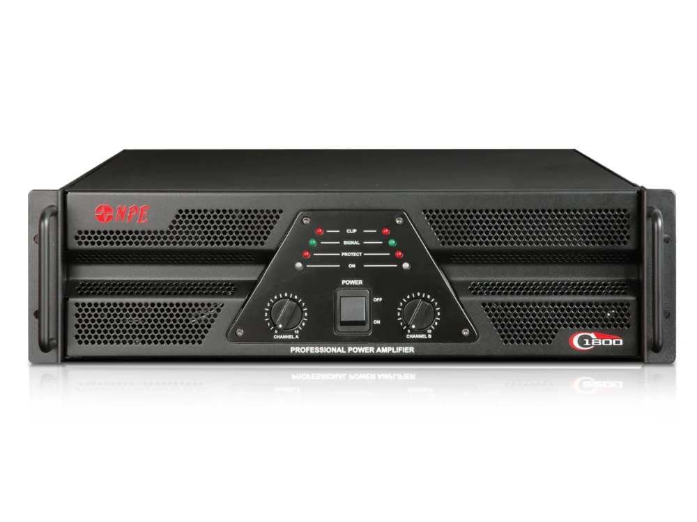 Npe C-1800 เพาเวอร์แอมป์ 2x1100w Class Ab Professional Power Amplifier Npe C-1800 เพาเวอร์แอมป์ 2x1100w Class Ab Professional Power Amplifier