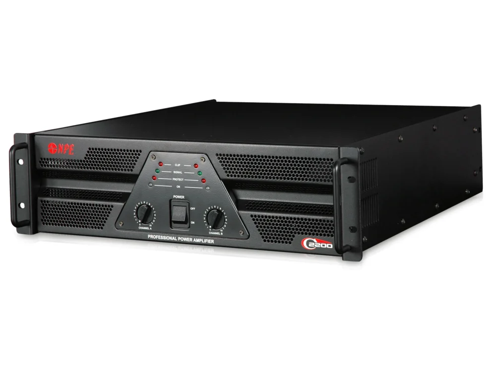 Npe C-2200 เพาเวอร์แอมป์ 2x1400w Class Ab Professional Power Amplifier Npe C-2200 เพาเวอร์แอมป์ 2x1400w Class Ab Professional Power Amplifier