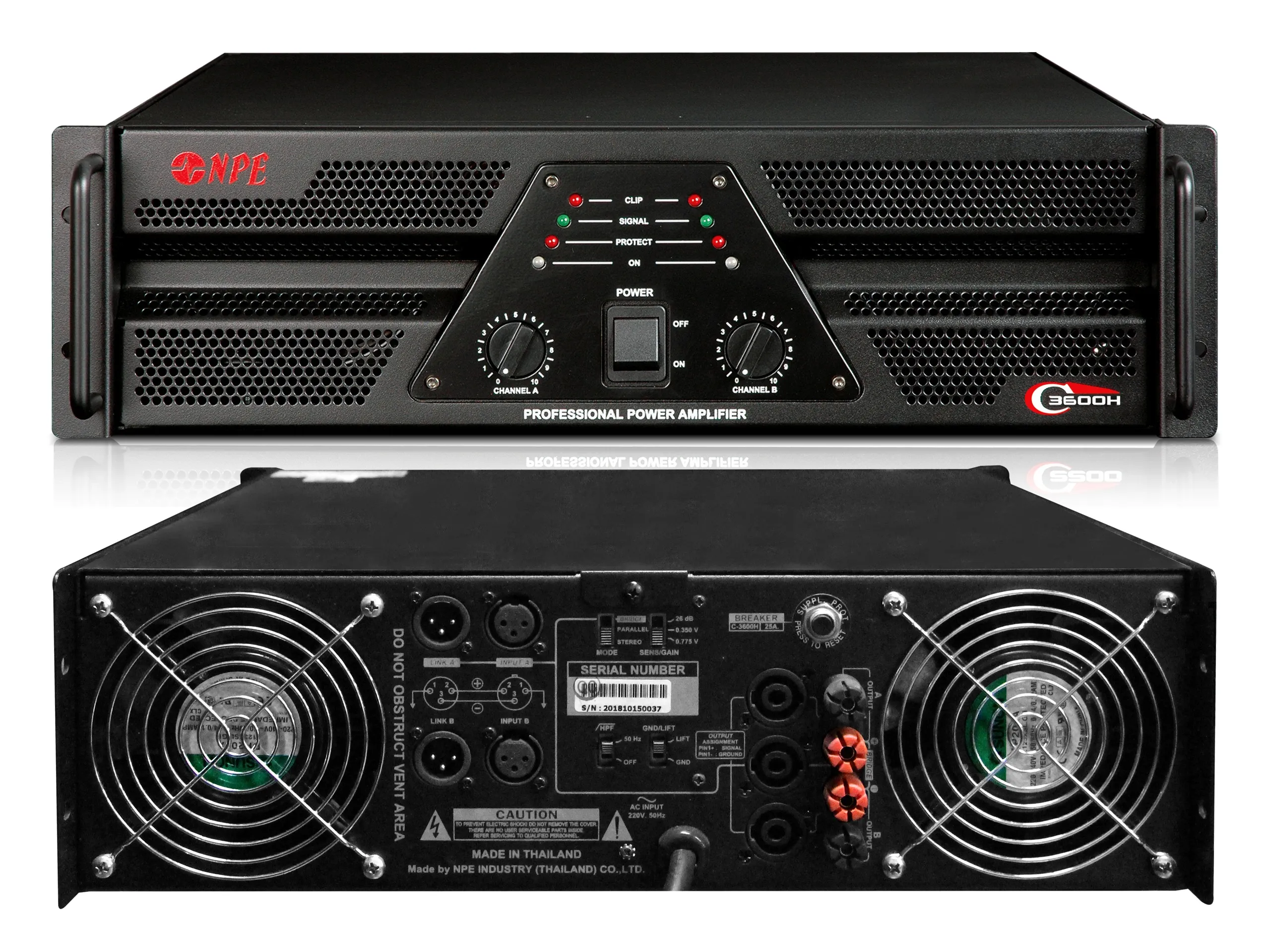 Npe C-3600h เพาเวอร์แอมป์ 2x2000w Class H Professional Power Amplifier Npe C-3600h เพาเวอร์แอมป์ 2x2000w Class H Professional Power Amplifier