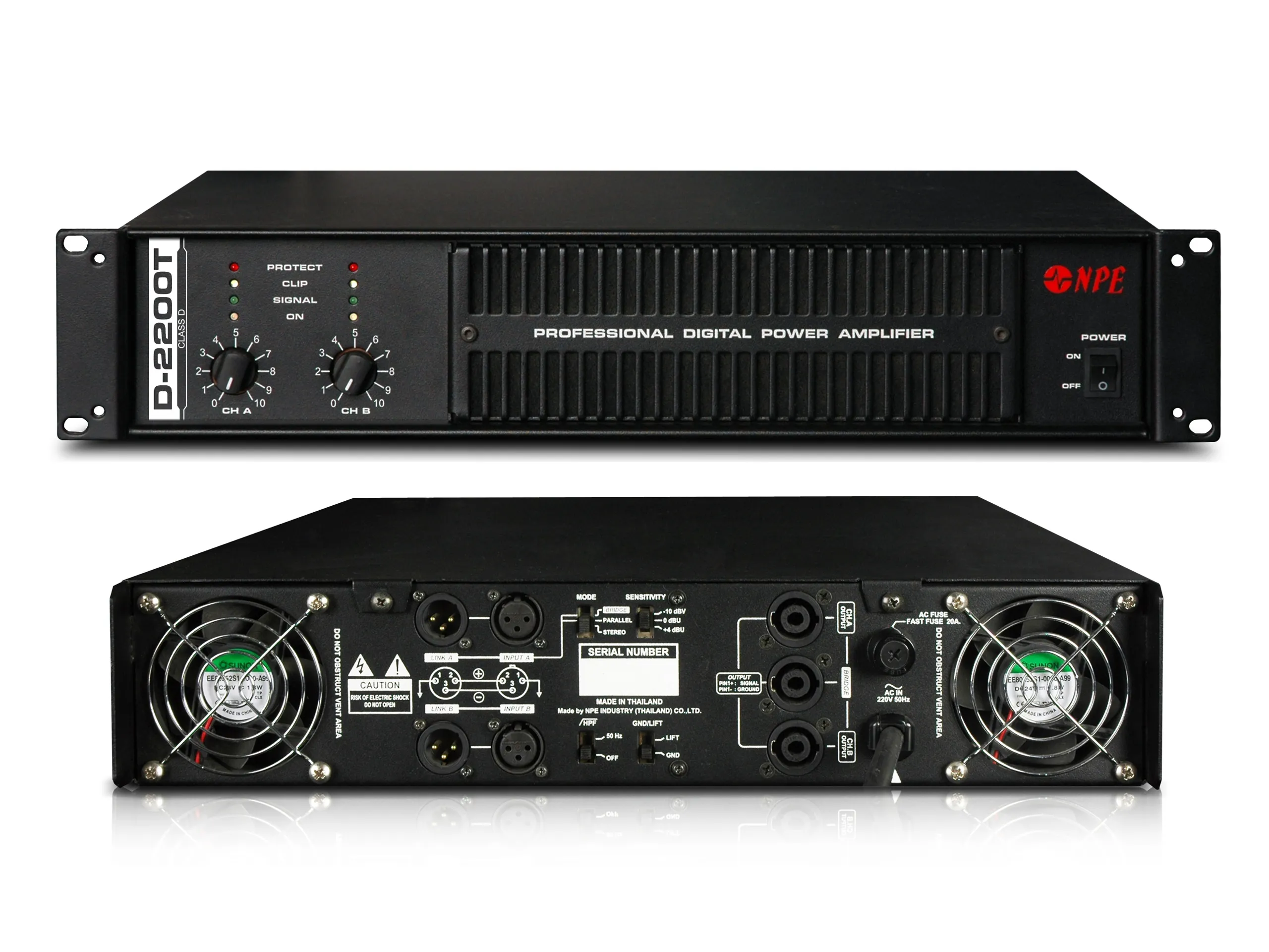 Npe D-2200t เพาเวอร์แอมป์ 2x1100w Class D Transformer Professional Power Amplifier Npe D-2200t เพาเวอร์แอมป์ 2x1100w Class D Transformer Professional Power Amplifier