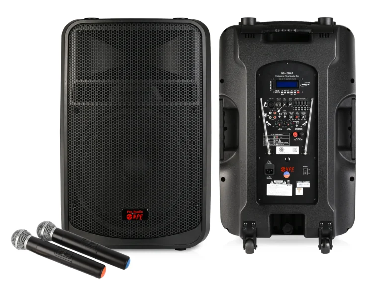 Npe Nb-15bat ตู้ลำโพงล้อลาก 15 นิ้ว พร้อมไมค์ลอยคู่ Bluetooth