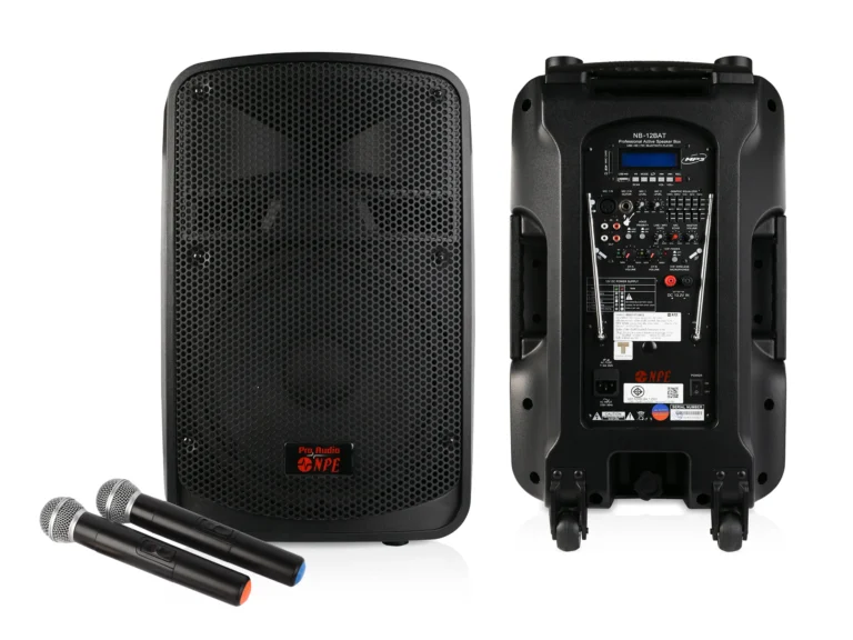 Npe Nb-12bat ตู้ลำโพงล้อลาก 12 นิ้ว พร้อมไมค์ลอยคู่ Bluetooth