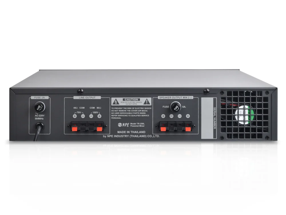 Npe Tr-250l เพาเวอร์มิกเซอร์ 125w พร้อม Line Output 70v/100v Npe Tr-250l เพาเวอร์มิกเซอร์ 125w พร้อม Line Output 70v/100v