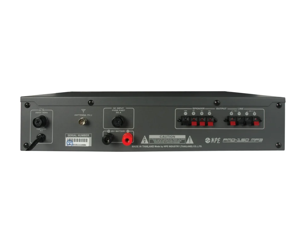 Npe Pmd-150mp3 เพาเวอร์มิกเซอร์ 150w พร้อม Usb/sd Mp3 Player สำหรับระบบเสียงประกาศ