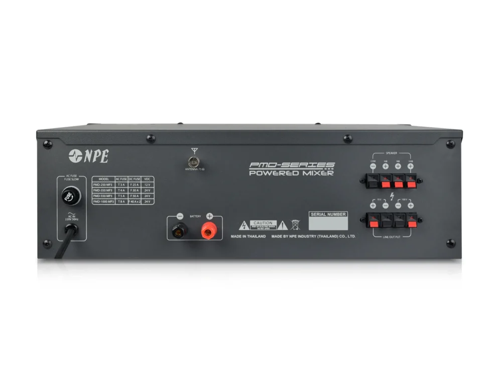Npe Pmd-550mp3 เพาเวอร์มิกเซอร์ 550w พร้อม Usb/sd Mp3 Player และ Bluetooth Npe Pmd-550mp3 เพาเวอร์มิกเซอร์ 550w พร้อม Usb/sd Mp3 Player และ Bluetooth