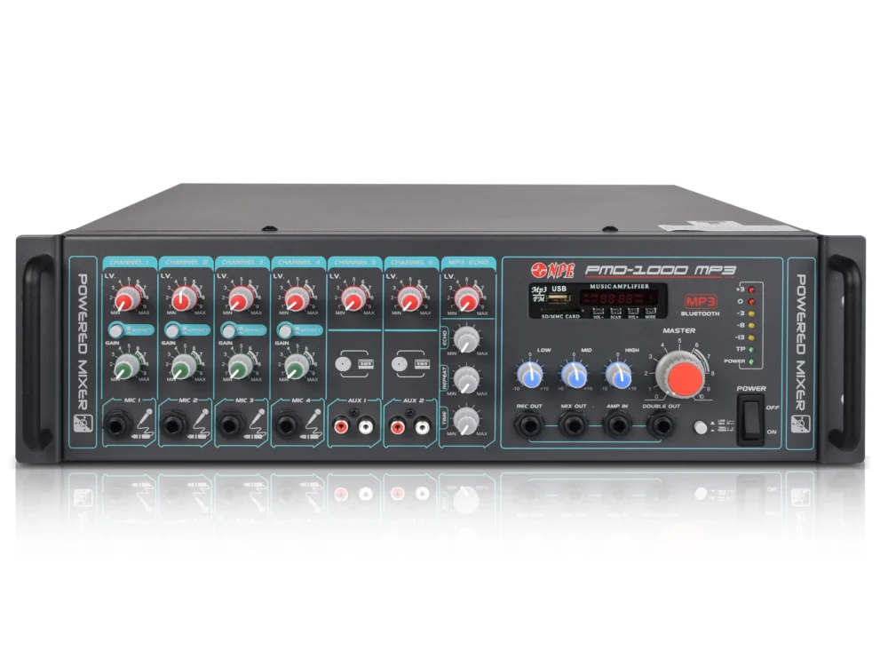 Npe Pmd-1000mp3 เพาเวอร์มิกเซอร์ 1000w พร้อม Usb/sd Mp3 Player, Fm Radio และ Bluetooth Npe Pmd-1000mp3 เพาเวอร์มิกเซอร์ 1000w พร้อม Usb/sd Mp3 Player, Fm Radio และ Bluetooth