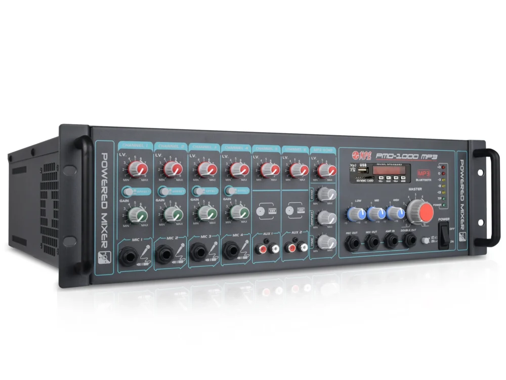 Npe Pmd-1000mp3 เพาเวอร์มิกเซอร์ 1000w พร้อม Usb/sd Mp3 Player, Fm Radio และ Bluetooth Npe Pmd-1000mp3 เพาเวอร์มิกเซอร์ 1000w พร้อม Usb/sd Mp3 Player, Fm Radio และ Bluetooth