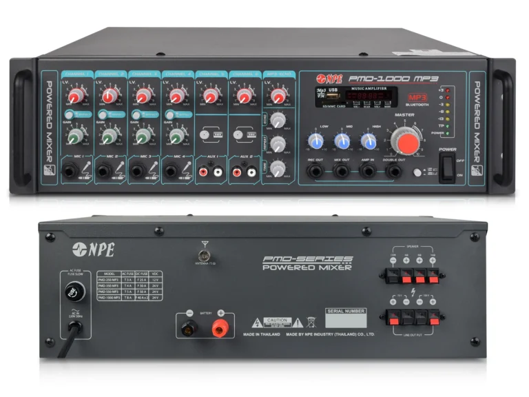 Npe Pmd-1000mp3 เพาเวอร์มิกเซอร์ 1000w พร้อม Usb/sd Mp3 Player, Fm Radio และ Bluetooth