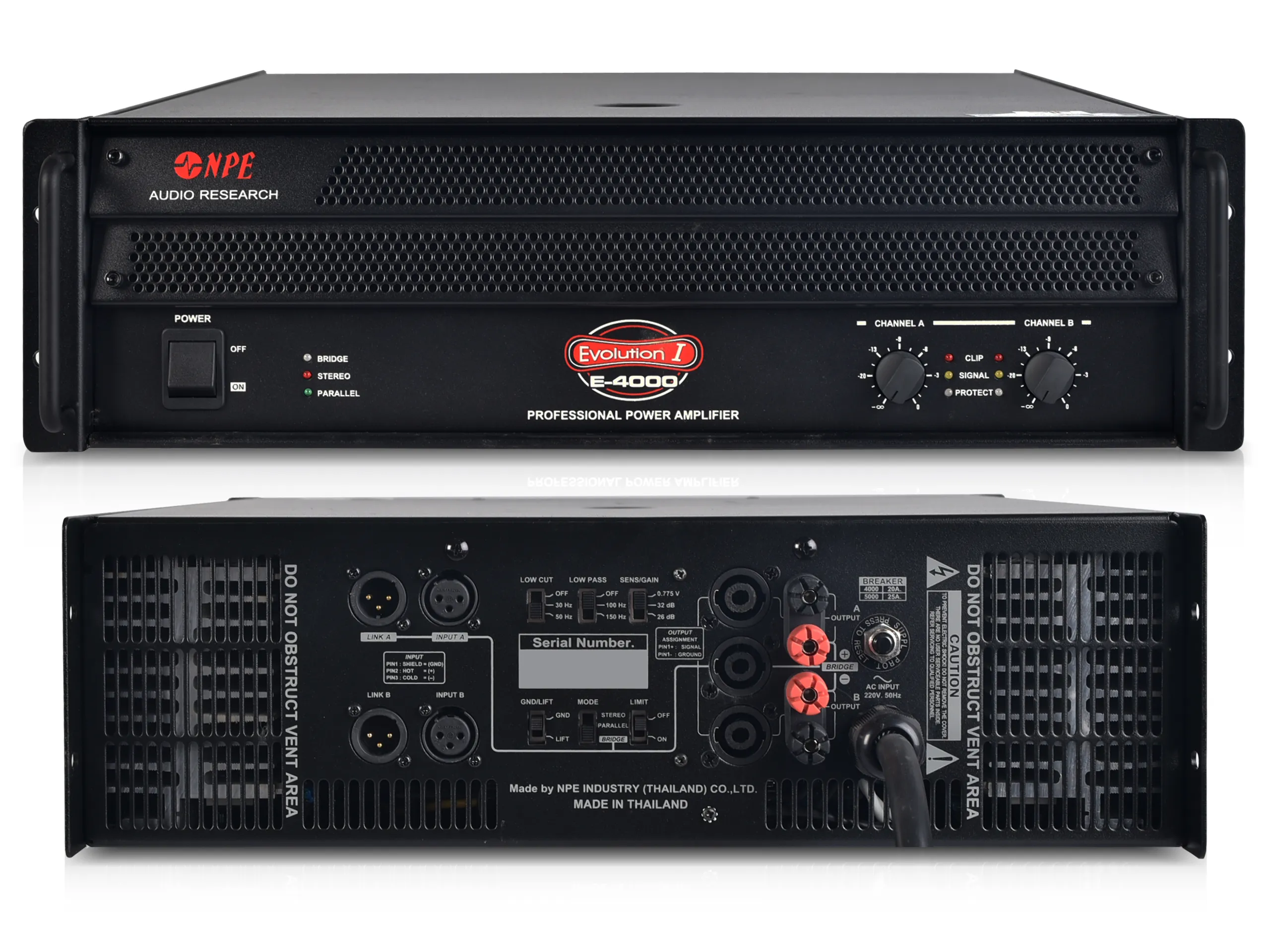 Npe E-4000 เพาเวอร์แอมป์ 2x1200w Class Ab Professional Power Amplifier Npe E-4000 เพาเวอร์แอมป์ 2x1200w Class Ab Professional Power Amplifier