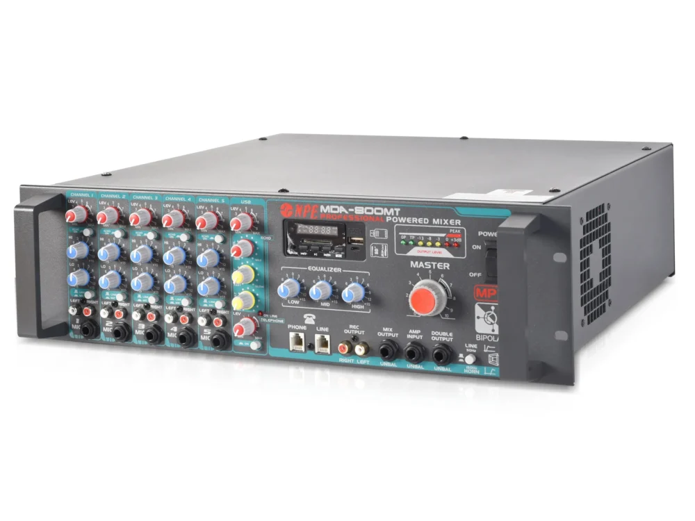 Npe Mda-800mt เพาเวอร์มิกเซอร์ 500w พร้อม Bluetooth 70v/100v Npe Mda-800mt เพาเวอร์มิกเซอร์ 500w พร้อม Bluetooth 70v/100v