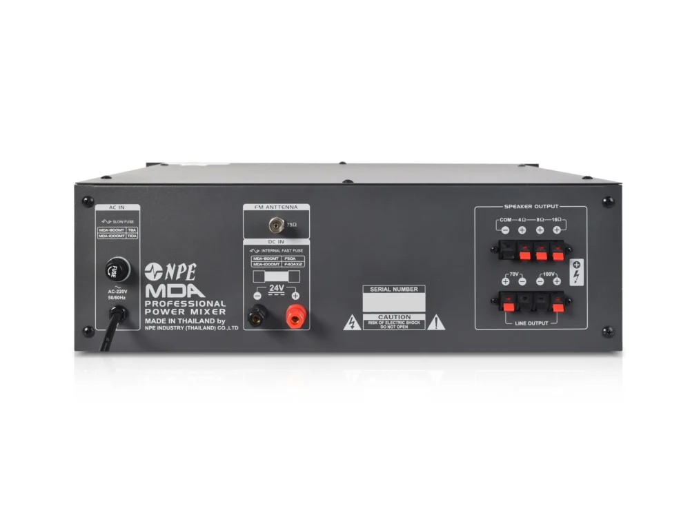 Npe Mda-1000mt เพาเวอร์มิกเซอร์ 1000w พร้อม Bluetooth 70v/100v