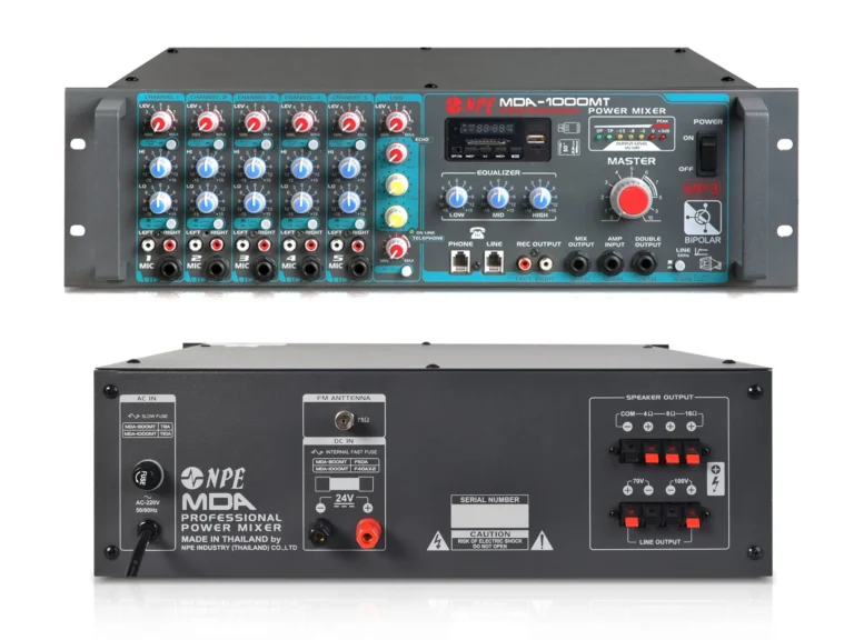 Npe Mda-1000mt เพาเวอร์มิกเซอร์ 1000w พร้อม Bluetooth 70v/100v