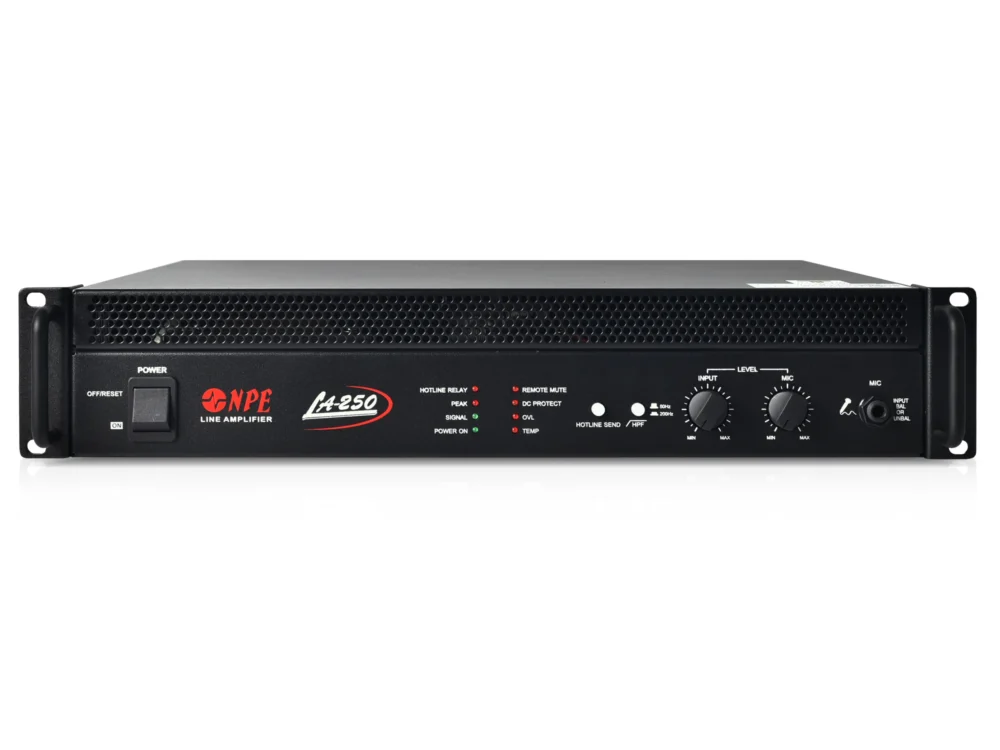 Npe La-250 ไลน์แอมป์ 250w 100v Line Amplifier สำหรับระบบเสียงประกาศ Npe La-250 ไลน์แอมป์ 250w 100v Line Amplifier สำหรับระบบเสียงประกาศ