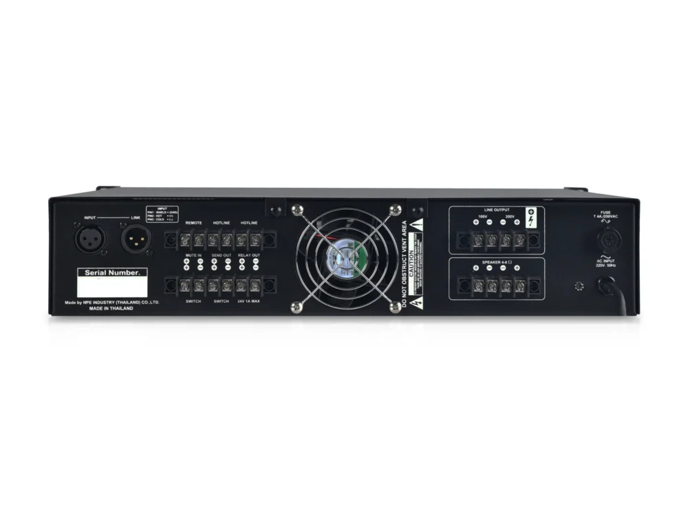 Npe La-250 ไลน์แอมป์ 250w 100v Line Amplifier สำหรับระบบเสียงประกาศ Npe La-250 ไลน์แอมป์ 250w 100v Line Amplifier สำหรับระบบเสียงประกาศ