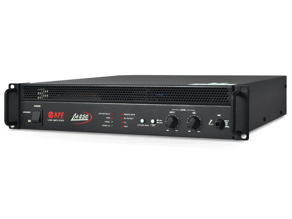 Npe La-250 ไลน์แอมป์ 250w 100v Line Amplifier สำหรับระบบเสียงประกาศ Npe La-250 ไลน์แอมป์ 250w 100v Line Amplifier สำหรับระบบเสียงประกาศ