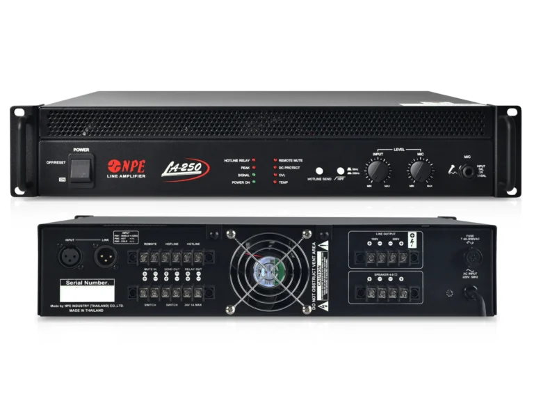 Npe La-250 ไลน์แอมป์ 250w 100v Line Amplifier สำหรับระบบเสียงประกาศ
