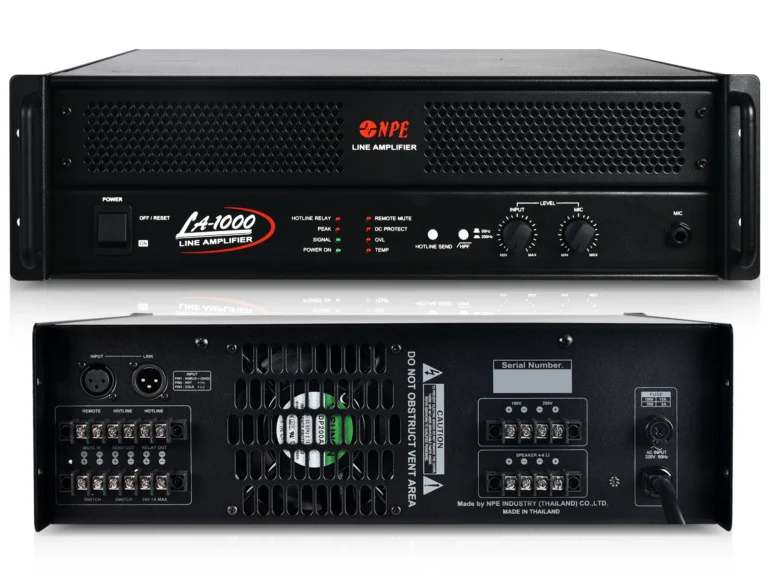 Npe La-1000 ไลน์แอมป์ 1000w 100v Line Amplifier สำหรับระบบเสียงประกาศ