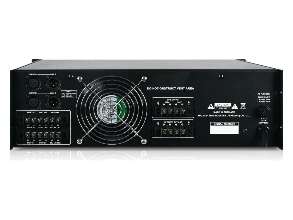 Npe La-2000 ไลน์แอมป์ 2000w 100v Line Amplifier สำหรับระบบเสียงประกาศ Npe La-2000 ไลน์แอมป์ 2000w 100v Line Amplifier สำหรับระบบเสียงประกาศ