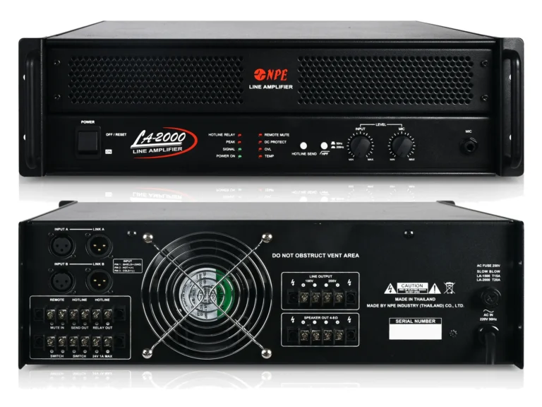 Npe La-2000 ไลน์แอมป์ 2000w 100v Line Amplifier สำหรับระบบเสียงประกาศ