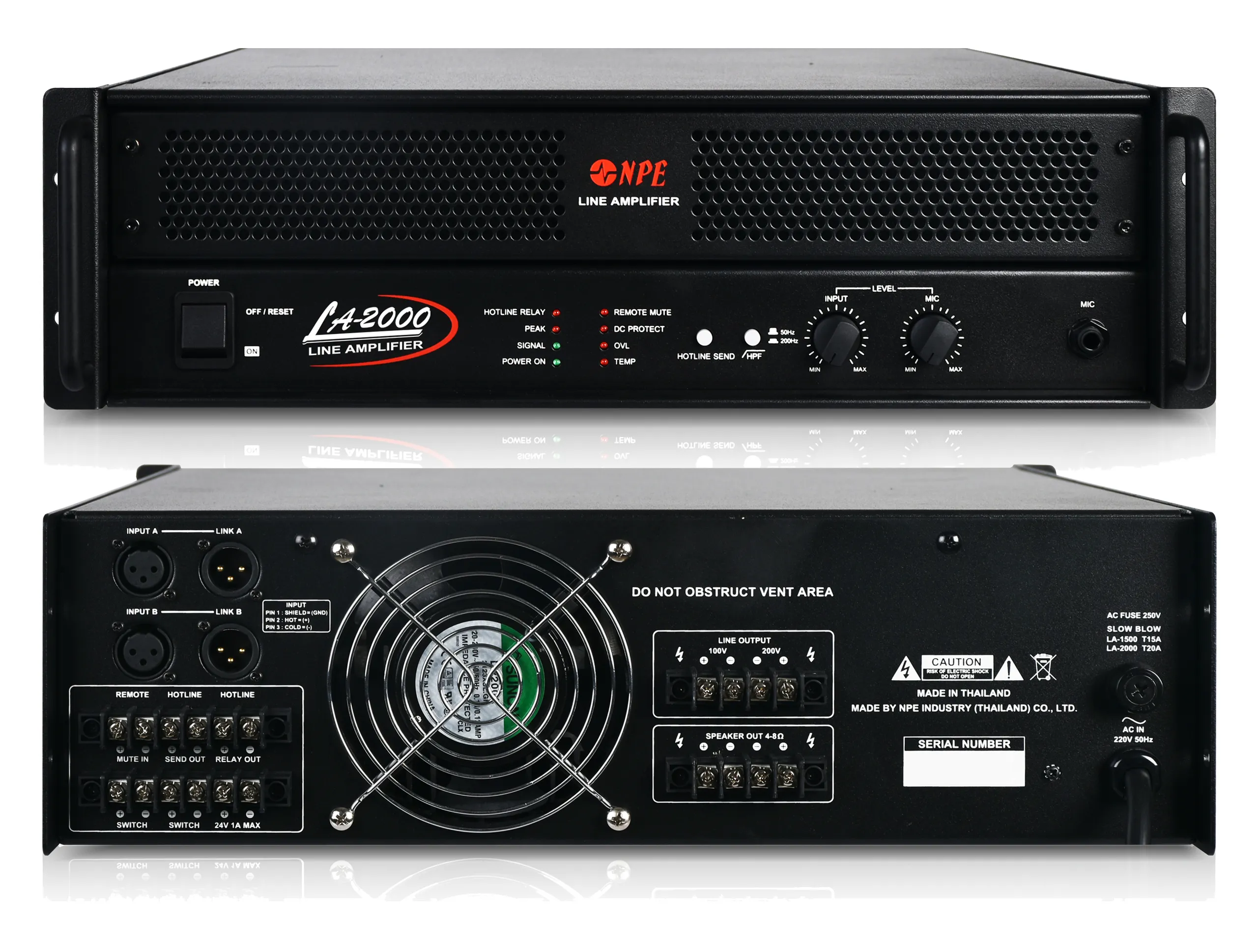 Npe La-2000 ไลน์แอมป์ 2000w 100v Line Amplifier สำหรับระบบเสียงประกาศ Npe La-2000 ไลน์แอมป์ 2000w 100v Line Amplifier สำหรับระบบเสียงประกาศ