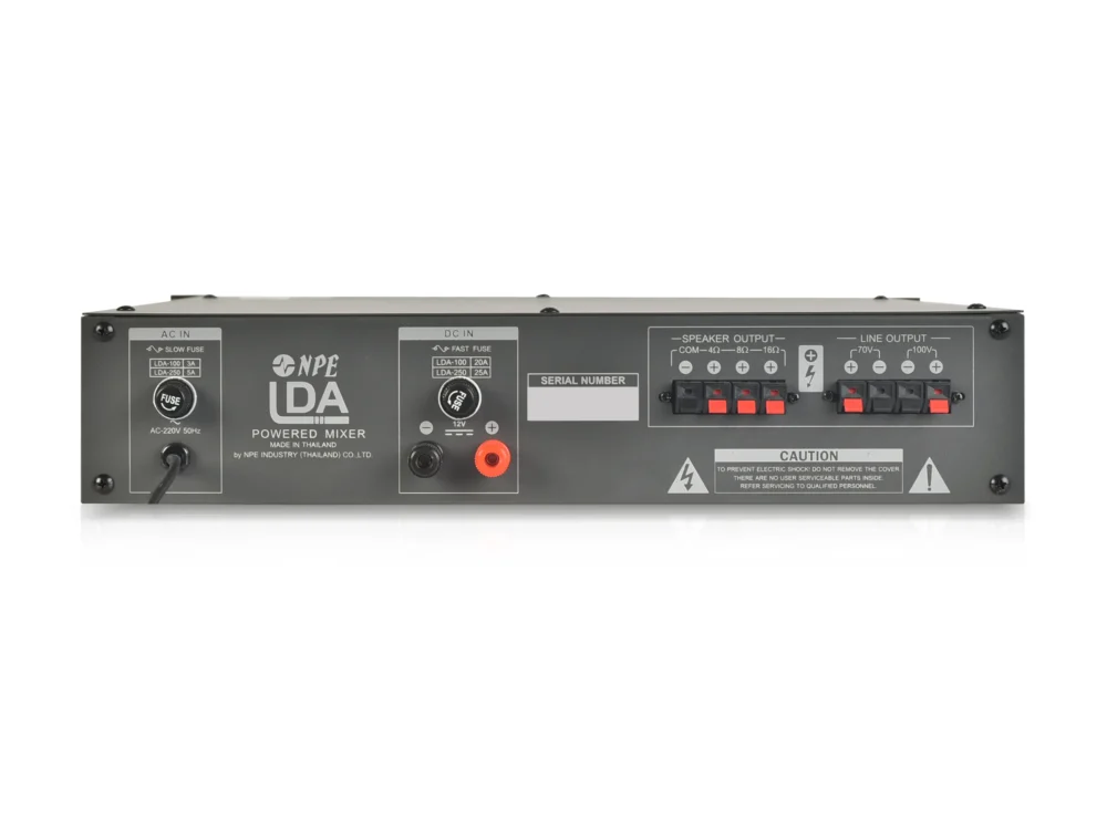 Npe Lda-100 เพาเวอร์มิกเซอร์ 100w 70v/100v Line Amplifier Npe Lda-100 เพาเวอร์มิกเซอร์ 100w 70v/100v Line Amplifier