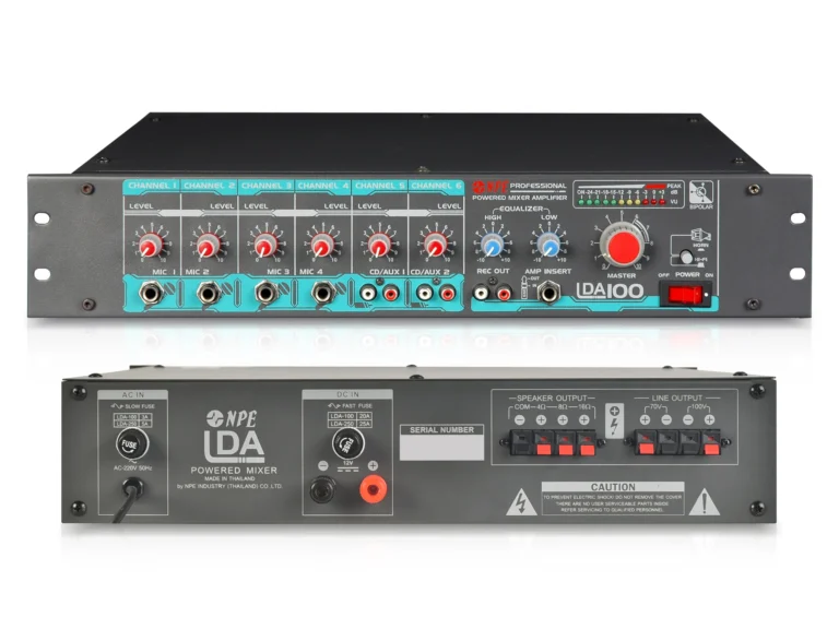 Npe Lda-100 เพาเวอร์มิกเซอร์ 100w 70v/100v Line Amplifier