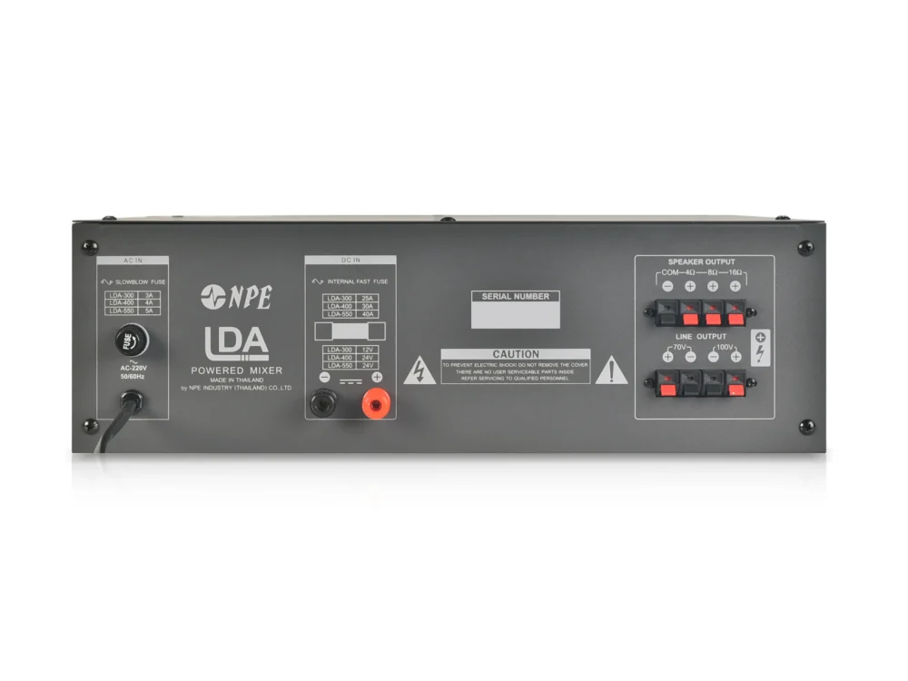 Npe Lda-300 เพาเวอร์มิกเซอร์ 300w 70v/100v Line Amplifier Npe Lda-300 เพาเวอร์มิกเซอร์ 300w 70v/100v Line Amplifier