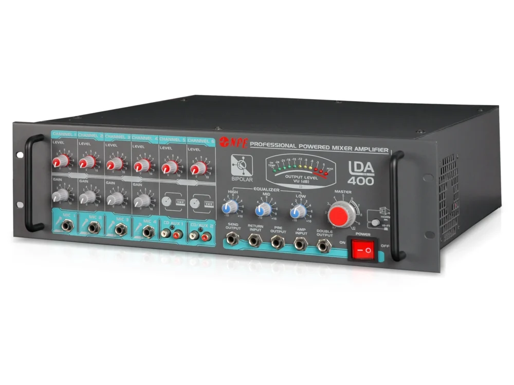 Npe Lda-400 เพาเวอร์มิกเซอร์ 400w 70v/100v Line Amplifier Npe Lda-400 เพาเวอร์มิกเซอร์ 400w 70v/100v Line Amplifier