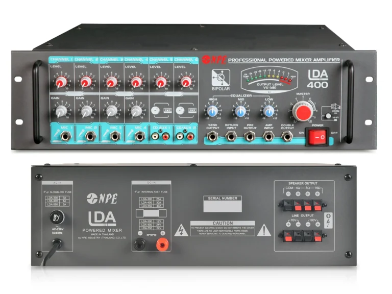 Npe Lda-400 เพาเวอร์มิกเซอร์ 400w 70v/100v Line Amplifier