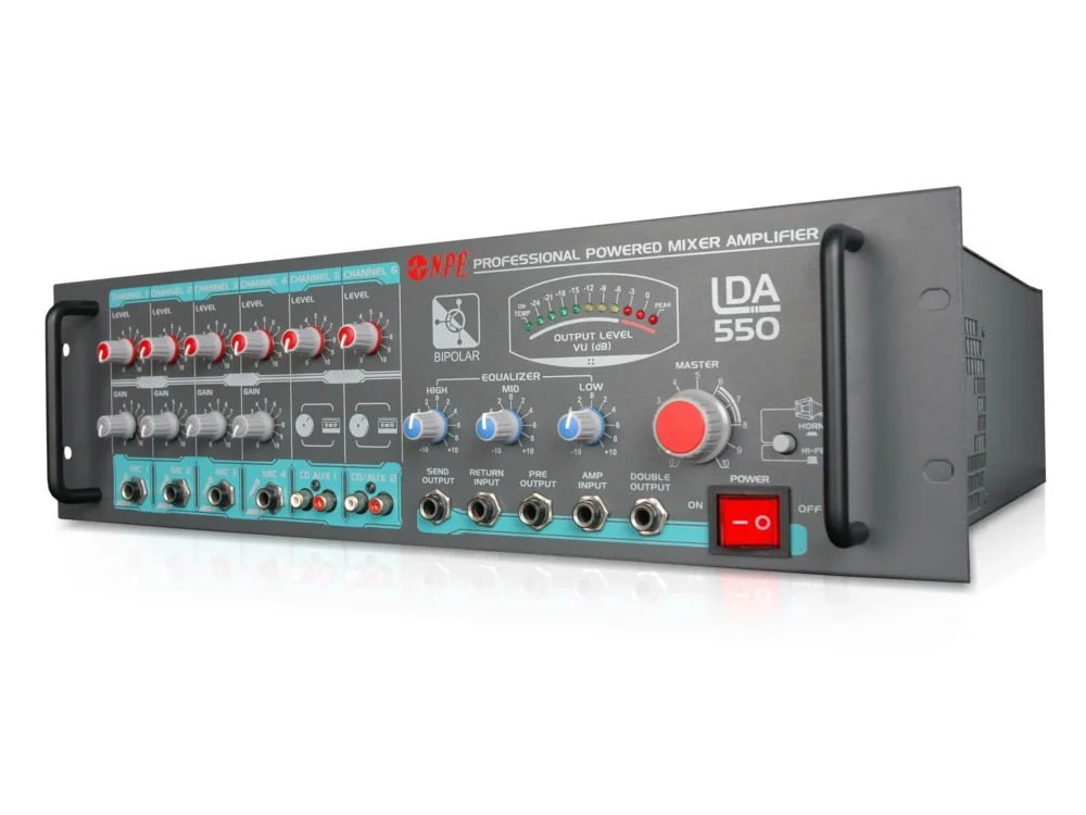 Npe Lda-550 เพาเวอร์มิกเซอร์ 550w 70v/100v Line Amplifier Npe Lda-550 เพาเวอร์มิกเซอร์ 550w 70v/100v Line Amplifier