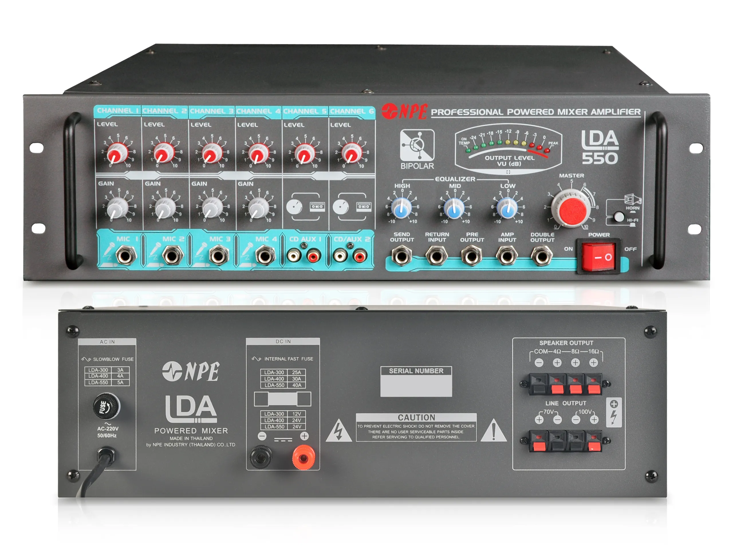 Npe Lda-550 เพาเวอร์มิกเซอร์ 550w 70v/100v Line Amplifier Npe Lda-550 เพาเวอร์มิกเซอร์ 550w 70v/100v Line Amplifier
